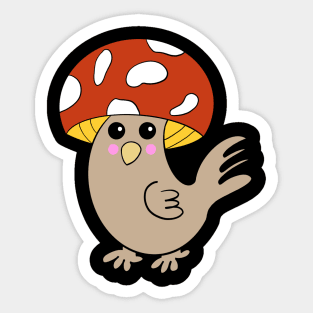 Chicken Mushroom Sticker